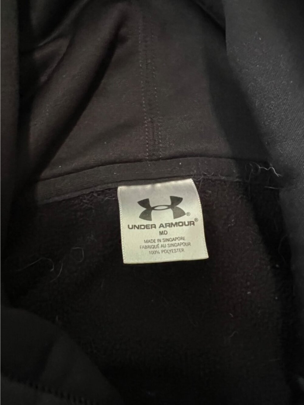 Under Armour Womens Black Hoodie Sweatshirt Athletic Athleisure Medium - Picture 4 of 7